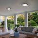 Foursquare LED 14 inch Sand Black Flush Mount Ceiling Light